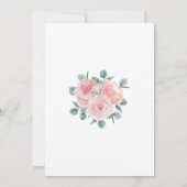 Stoffelijk Roos Eucalyptus Elegant Bloemen Vrijgez Kaart (Achterkant)