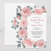 Stoffelijk Roos Eucalyptus Elegant Bloemen Vrijgez Kaart (Voorkant / Achterkant)