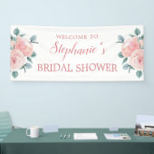 Stoffelijk Roos Eucalyptus Floral Vrijgezellenfees Spandoek (Beurs)