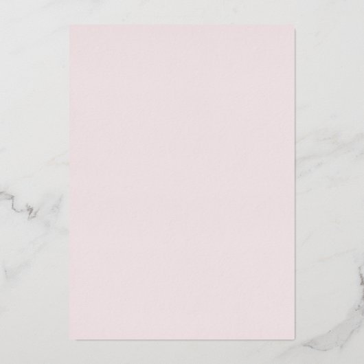 Stoffelijk Roos Folie Elegantie Blush Bloemen Brui Folie Uitnodiging (Achterkant)