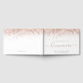 Stoffelijk Roos Glitter Quinceanera Gastenboek (Volledig)