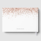 Stoffelijk Roos Glitter Quinceanera Gastenboek (Achterkant)