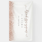 Stoffelijk Roos Glitter Welkom bij Bachelorette Pa Spandoek (Verticaal)