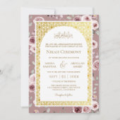 Stoffelijk Roos Goud Islamitisch Patroon Moslim Br Kaart (Voorkant)