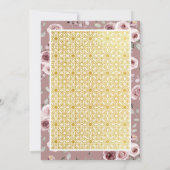 Stoffelijk Roos Goud Islamitisch Patroon Moslim Br Kaart (Achterkant)