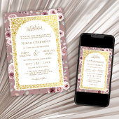 Stoffelijk Roos Goud Islamitisch Patroon Moslim Br Kaart