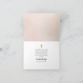 Stoffelijk Roos Kersenbloesem Orthodox Memorial Bedankkaart (Binnen)