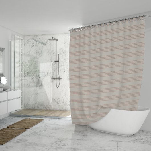 Stoffelijk Roos Modern Minimalistisch Streep Boho Douchegordijn