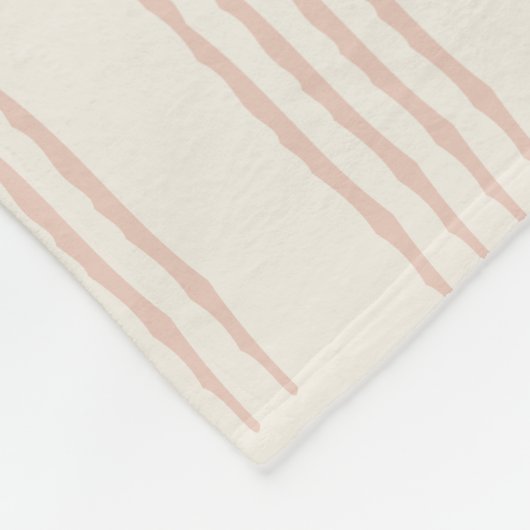 Stoffelijk Roos Modern Minimalistisch Streep Boho Fleece Deken (Hoek)