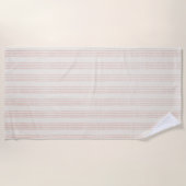 Stoffelijk Roos Modern Minimalistisch Streep Boho Strandlaken (Voorkant)