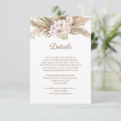 Stoffelijk Roos Orchidee Pampas Grass Gold Arch De Informatiekaartje (Staand voorkant)