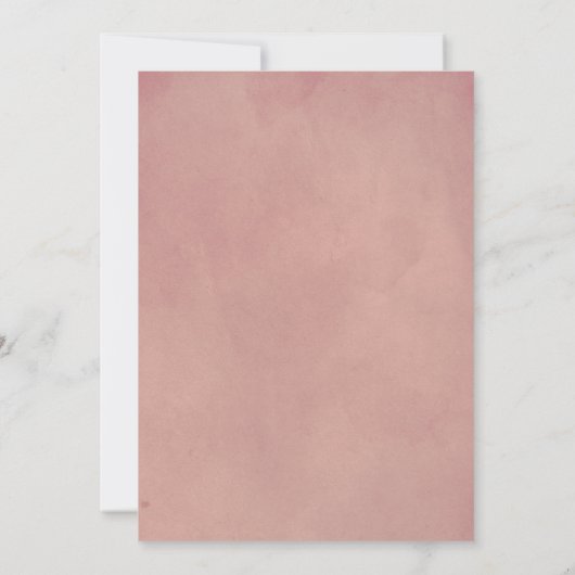 Stoffelijk roos roze bloemetjes en boogbruiloft kaart (Achterkant)