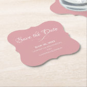 Stoffelijk Roos Roze Eenvoudige Elegante Romantisc Kartonnen Onderzetters (Gekanteld)