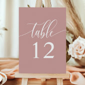 Stoffelijk Roos Roze Minimalistische kalligrafie b Kaart