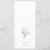 Stoffelijk Roos Roze Wilde Bloemenweide Bloemenbru Menu (Achterkant)