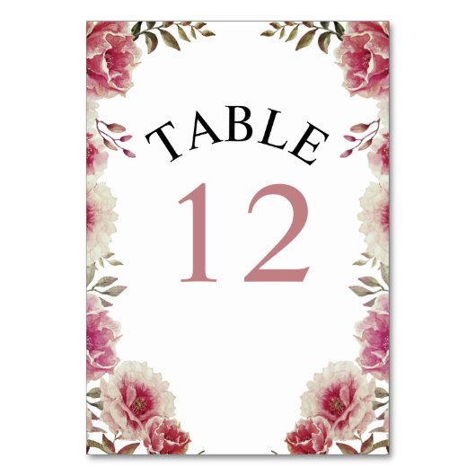 Stoffelijk roos waterverf bloemen en bladeren brui kaart (Achterkant)