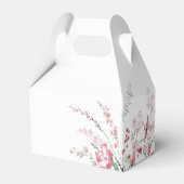 Stoffelijk Roos Wildbloemen Elegante bloemenbruilo Bedankdoosjes (Achterkant)