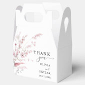 Stoffelijk Roos Wildbloemen Elegante bloemenbruilo Bedankdoosjes (Geopend)