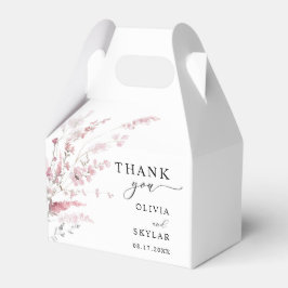 Stoffelijk Roos Wildbloemen Elegante bloemenbruilo Bedankdoosjes