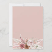 Stoffelijk roze boho bloemen roze thema meisje doo kaart (Achterkant)