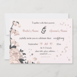 Stoffelijk roze donkergrijze bloemen verbazingwekk kaart