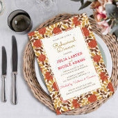 Stoffelijk Sinaasappel Pioenbloemen Herfst repetit Kaart