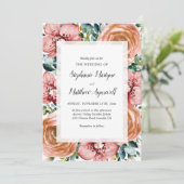 Stoffelijk Sinaasappel Rozen Orchideeën Bloemen Bl Kaart (Staand voorkant)