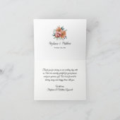 Stoffelijk Sinaasappel Rozen Wijn Rode Orchideeën  Bedankkaart (Binnen)