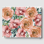 Stoffelijk Sinaasappel Rozen Wijn Rode Orchideeën  Gastenboek (Achterkant)