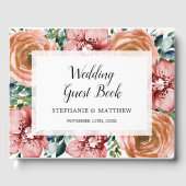 Stoffelijk Sinaasappel Rozen Wijn Rode Orchideeën  Gastenboek (Voorkant)