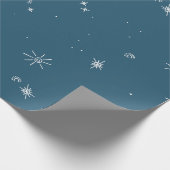 stoffelijke blauwe hemellichamen cadeaupapier (Hoek)