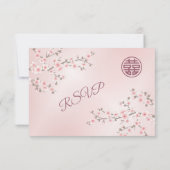 Stoffelijke PiNk Kersenbloesem RSVP Chinese bruilo (Achterkant)