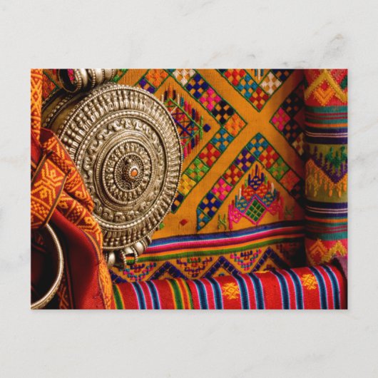 Stoffen, Bhutan Briefkaart (Voorkant)