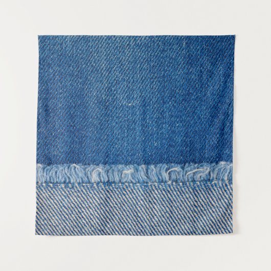 Stoffen blauwe jeans achtergrond, denim textuur wandkleed (Voorkant)