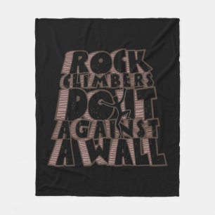 Stoffen die de klimmers tegen een muur klimmen fleece deken