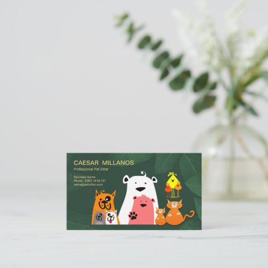 Stoffen die in de tuinbox worden gespeend visitekaartje (Staand voorkant)