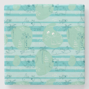 Stoffen die met water spelen 1 stenen onderzetter