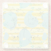 Stoffen die met water spelen 2 glazen onderzetter (Achterkant)