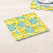 Stoffen die met water spelen 2 kartonnen onderzetters (Schuin)