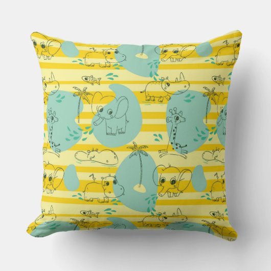 Stoffen die met water spelen 2 kussen (Voorkant)