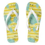 Stoffen die met water spelen 2 teenslippers (Voetbed)