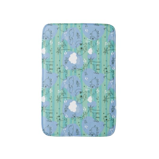 Stoffen die met water spelen 3 badmat (Voorkant Verticaal)