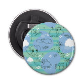 Stoffen die met water spelen 3 button flesopener (Voorkant)