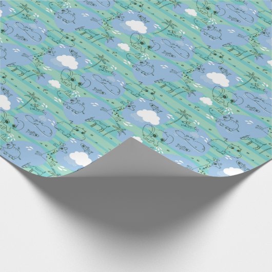 Stoffen die met water spelen 3 cadeaupapier (Hoek)