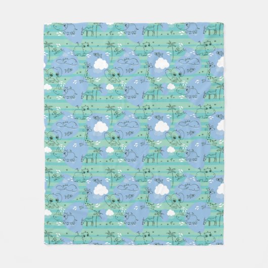 Stoffen die met water spelen 3 fleece deken (Voorkant)