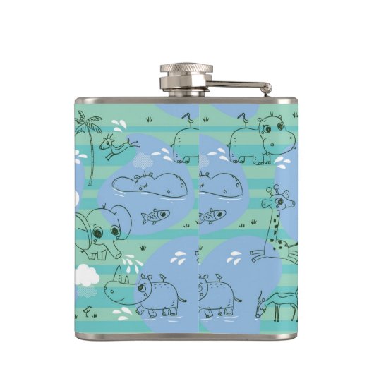 Stoffen die met water spelen 3 heupfles (Achterkant)