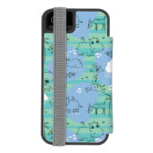 Stoffen die met water spelen 3 incipio iPhone portemonnee hoesje (Agenda Achterkant)