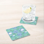 Stoffen die met water spelen 3 kartonnen onderzetters (Insitu)