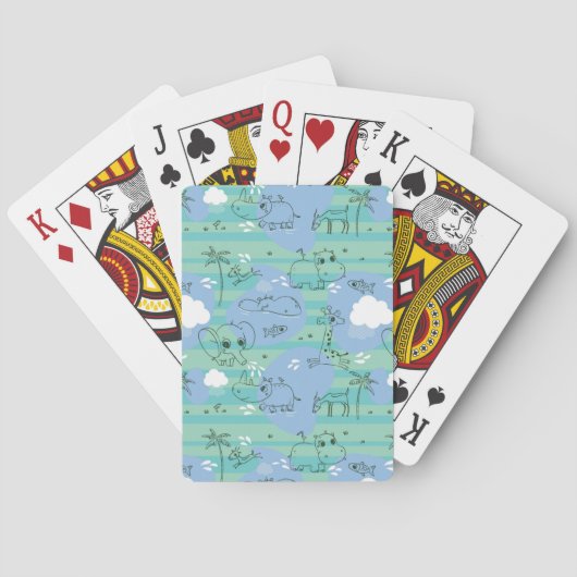 Stoffen die met water spelen 3 pokerkaarten (Achterkant)