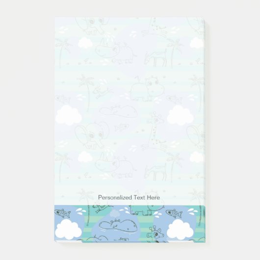 Stoffen die met water spelen 3 post-it® notes (Voorkant)